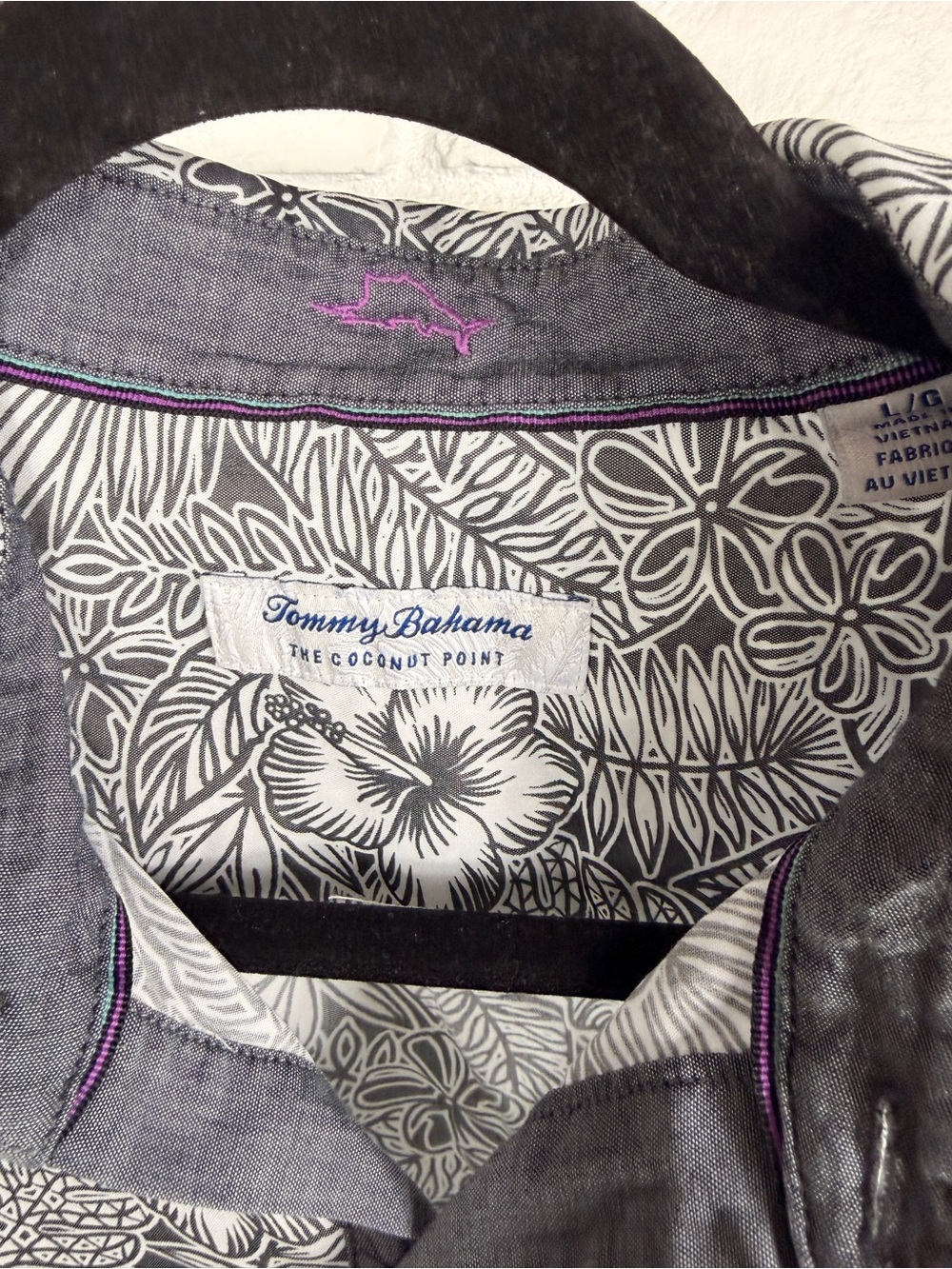 Tommy Bahama IslandZone Hawaiian Shirt Mens Large Tropical Floral Camp - Picture 2 of 7